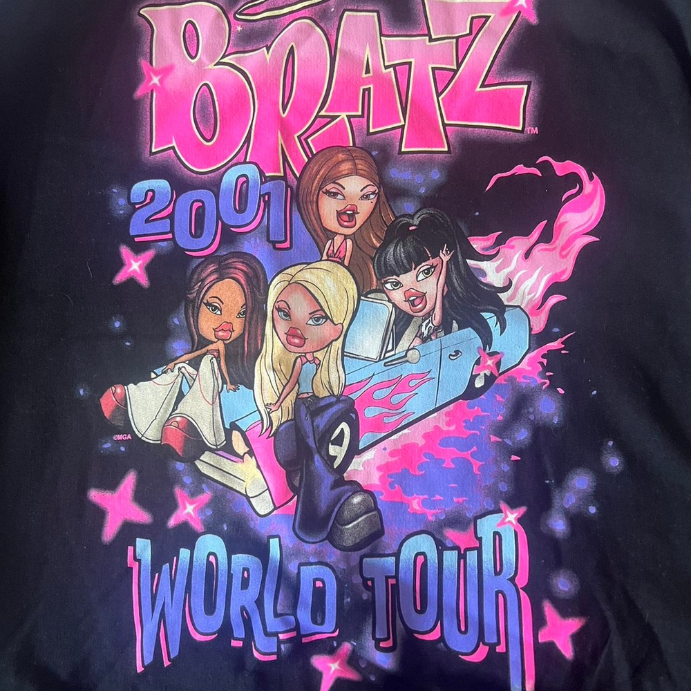 Bratz 2001 World Tour black, purple and pink fleece sweatshirt